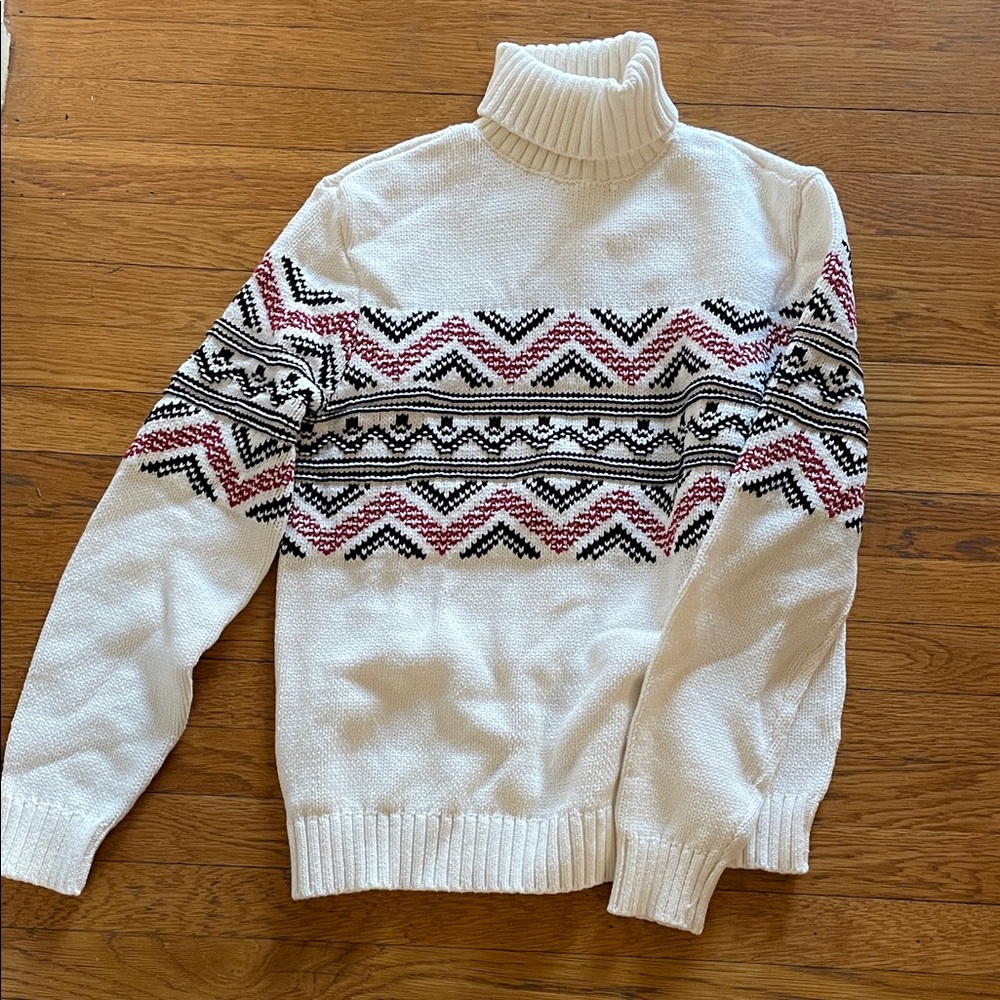 Express Ivory Knit Turtleneck Sweater
